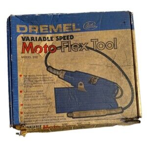 Vintage Dremel Moto-Flex Tool Model 332 Variable Speed Rotary Flexshaft w/ Box